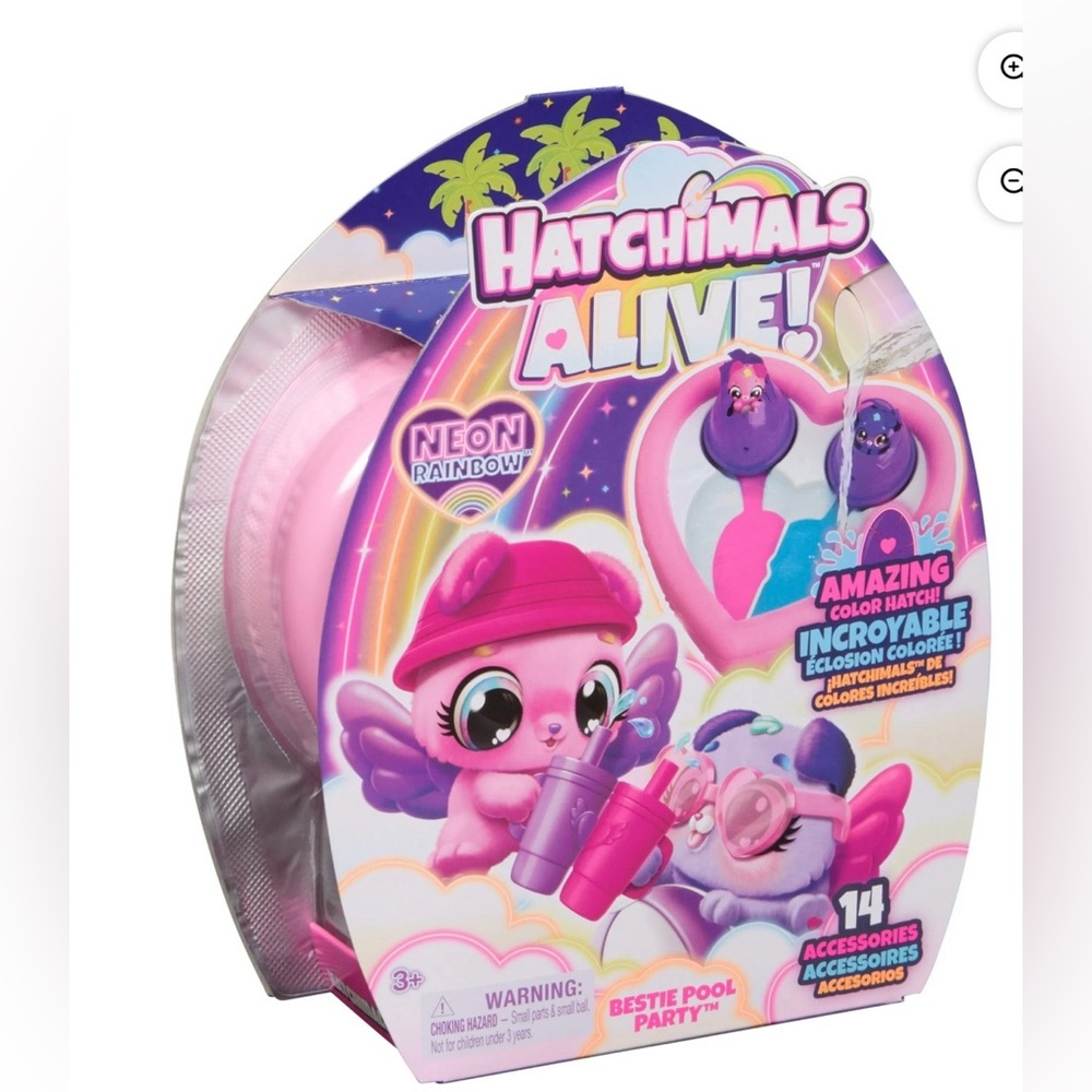 Hatchimals Alive! Neon Rainbow Bestie Set